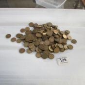 A large quantity of old threepenny bits