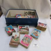 A box of ABC collector's cards