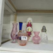 A quantity of art glass vases etc