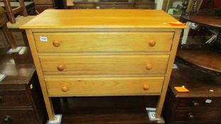 A light oak 3 drawer chest