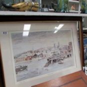A signed limited edition print of Brayford Pool, Lincoln