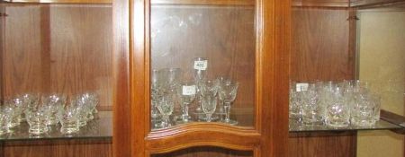 A mixed lot of cut glass drinking glasses