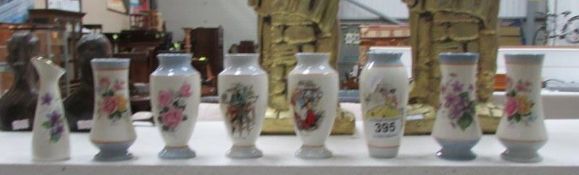 8 Miniature vases