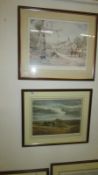 2 Framed and glazed limited edition prints 'Two's Company' and croft scene