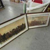 A pair of military prints (one without glass)