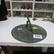 A brass sundial