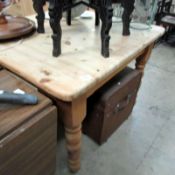 A Pine scrub top kitchen table (top 38" x 38")