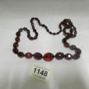 A red bead necklace
