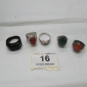 5 various rings