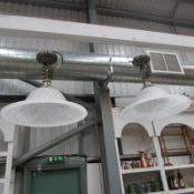 A pair of ceiling lights