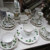 A Colclough 'Ivy' tea set, Rington's cups and 2 Royal Albert cups and saucers