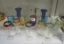 14 items of glassware including a set of 6 glasses