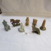 7 Wade figurines including elephant, mermaid etc