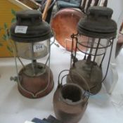 2 Tilley lamps and a glue pot
