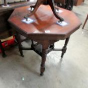 A Victorian mahogany octagonal table