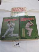 'Cricket Skills and Techniques' by Doug Wright and 2 Playfair Cricket Annuals