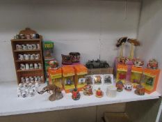 A mixed lot of Tetley and other collectables together with approximatley 60 china thimbles