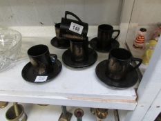 6 Portmerion coffee cups and saucers