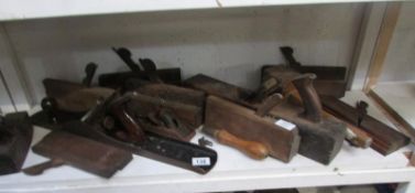 A quantity of woodworking planes