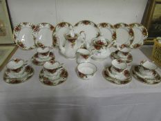 A 24 piece Royal Albert Old Country Roses tea set