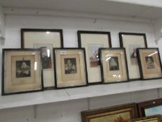 3 Judicial portrait prints including Spy and 4 etchings