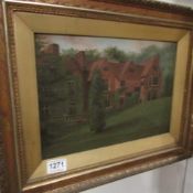 An oil on canvas of Hardwick House signed F Vingol 1901?