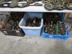 3 boxes of brass and other furniture casters