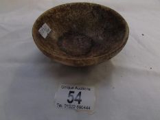 A small etched stone signed bowl
