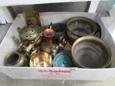 A mixed lot of metal ware including planters