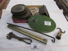 A mixed lot including safe plate etc