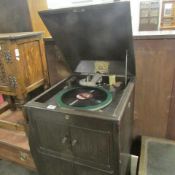 An HMV cabinet gramaphone
