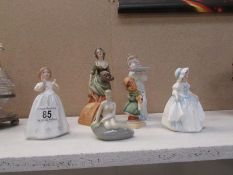 2 Royal Doulton figurines and 4 others