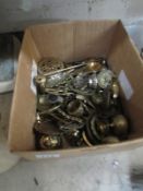 A mixed lot of brass ornaments etc