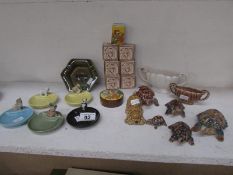 A quantity of Wade pin dishes, tortoises etc