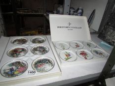 2 boxed sets of 6 German porcelain coasters