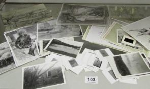 A quantity of photographs of sold Franklin White paintings and drawings