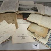 A collection of Franklin White notebooks, sketchpads and other ephemera