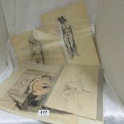 5 'Life' drawings from the school of Franklin White, unsigned