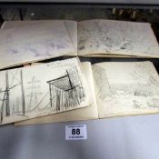 4 Franklin White School sketch books