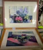 2 framed and glazed still life watercolours bearing the signature Gertrude Franklin White, images 34