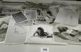 A quantity of photographs of Franklin White paintings