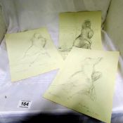 3 drawings entitled 'Phyllida' all signed Franklin White