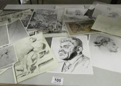 A quantity of photographs of Franklin White and other paintings