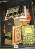 A large box of old books