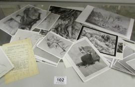 A quantity of photographs of Franklin White sold paintings