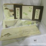 A collection of unsigned various subject watercolours and drawings from the Franklin White studio