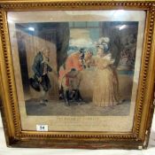 A framed and glazed engraving 'The Mayor of Garratt' by Henry Richter, 46 x 46cm