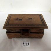 A Tunbridgeware jewellery box