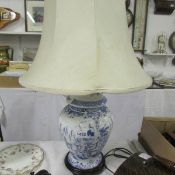 A Japanese style table lamp with shade