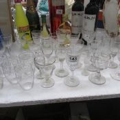 A mixed lot of drinking glasses